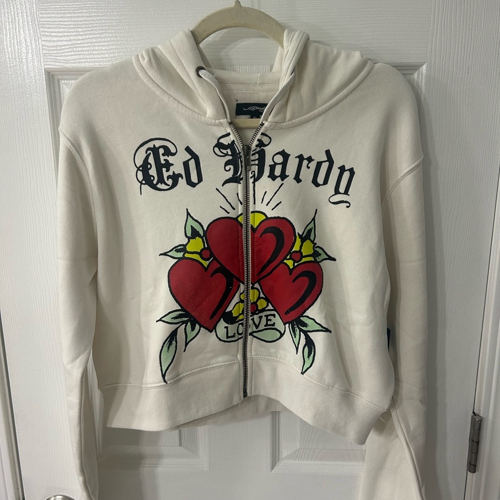 Ed Hardy - NWT Triple Hearts Hoodie